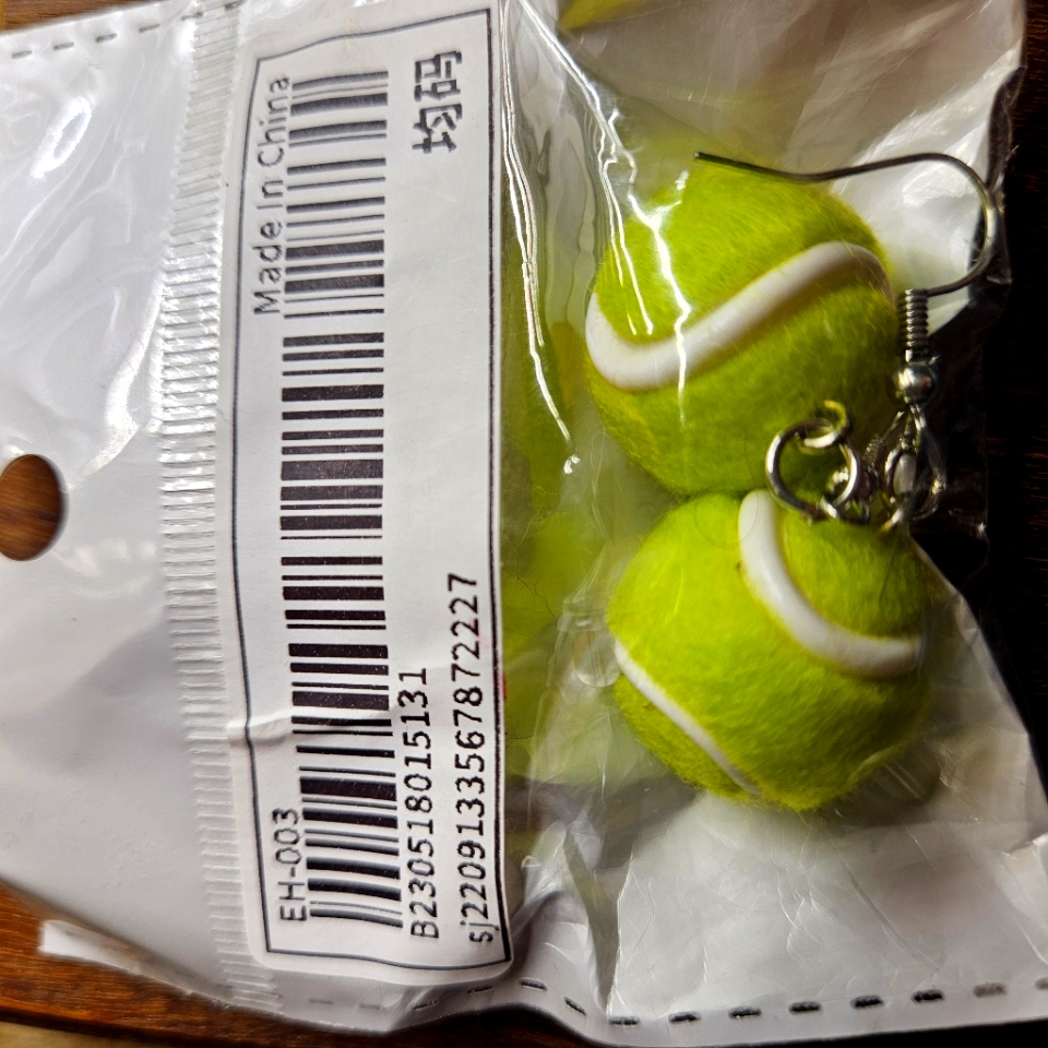 Tennis Ball Earrings 6$
